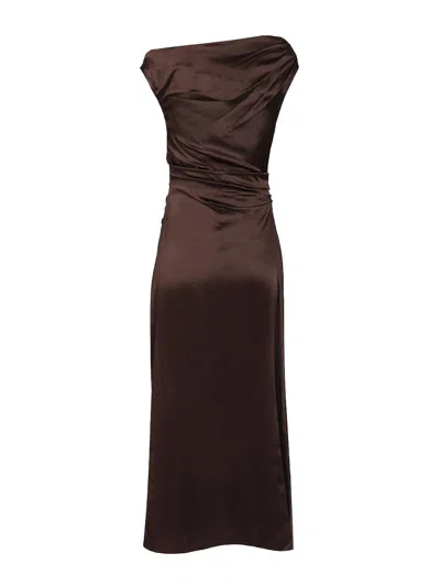 Staud Phare Dress In Brown
