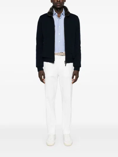 Moorer Beautiful Cashmere And Silk Bomber Jackets In Black