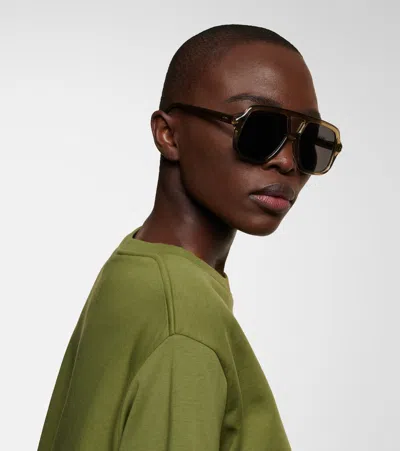 Loewe Slim Aviator-frame Acetate Sunglasses In Neutral