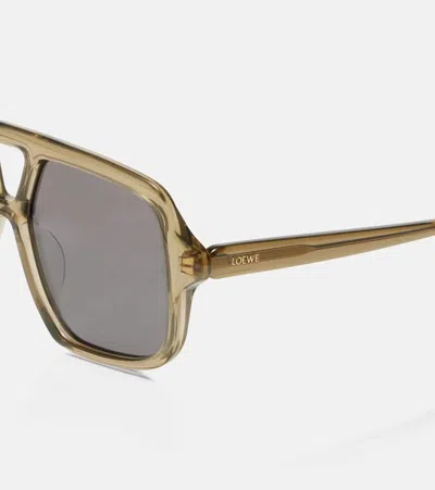 Loewe Slim Aviator-frame Acetate Sunglasses In Neutral