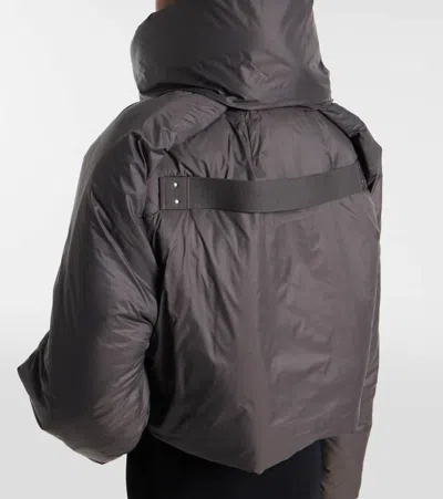 Rick Owens Convertible Puffer Jacket In Brown