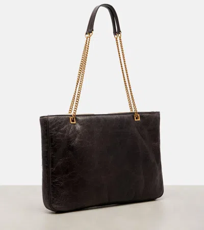 Valentino Viva Superstar Small Shearling Vlogo Tote Bag In Brown