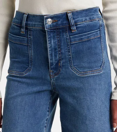 Frame Le Slim Palazzo Modernist Pocket Jeans In Iberia