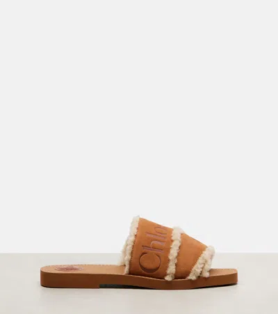 Chloé Chloe' Women Woody Sandals In Brown