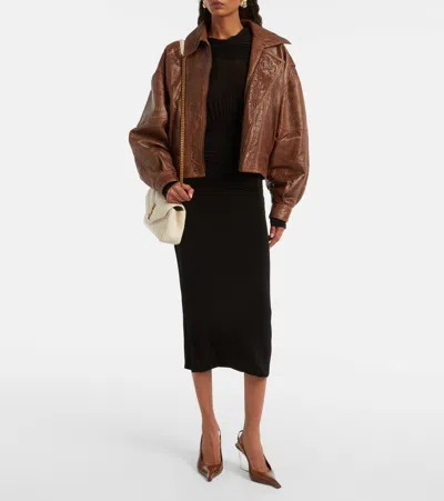 Saint Laurent Lou Lou Small Leather Shoulder Bag In White