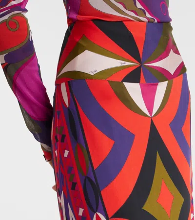 Pucci Midi And Maxi Skirt With Geometric Design In Multi