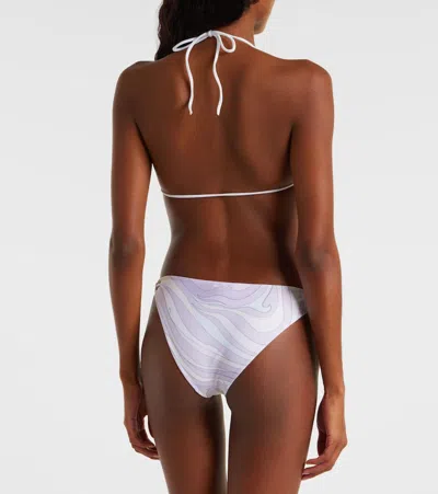 Pucci Marmo Bikini Top In Purple