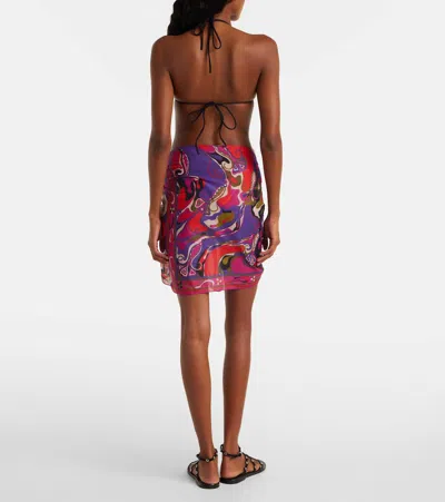 Pucci Orchidee Cotton Beach Cover-up In Multi