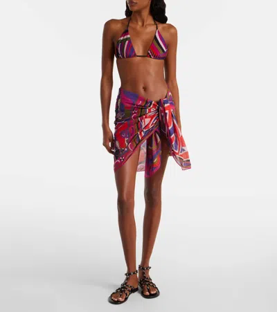 Pucci Orchidee Cotton Beach Cover-up In Multi