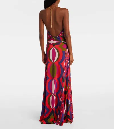 Pucci Iride Embellished Silk Twill Top In Multi