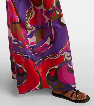 Pucci Abstract-pattern Print Draped Dress In Multi