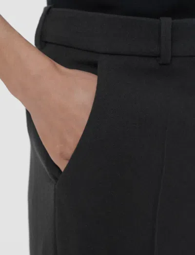 Joseph Womens Black Alana Wide-leg High-rise Wool-blend Trousers