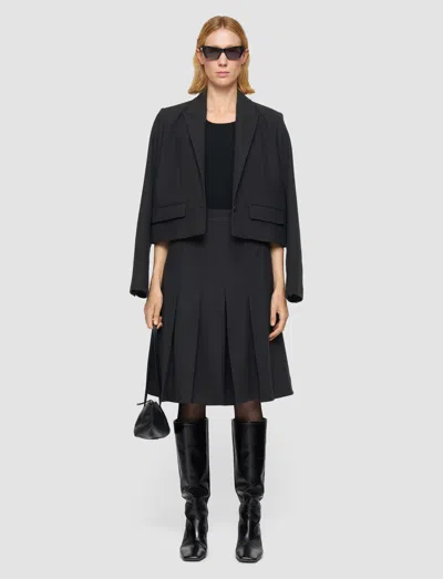 Joseph Yanis Flannel Wool Long Shorts In Black