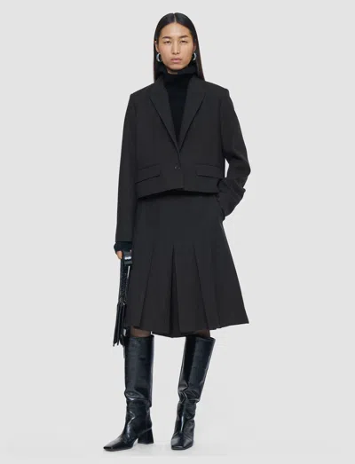 Joseph Elia Flannel Wool Jacket In Black