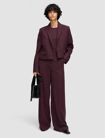 Joseph Elia Flannel Wool Jacket In Purple