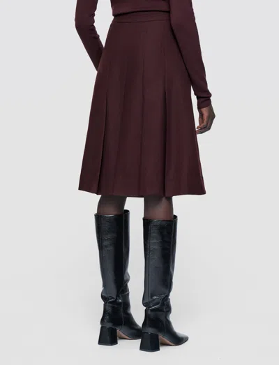Joseph Yanis Flannel Wool Long Shorts In Brown