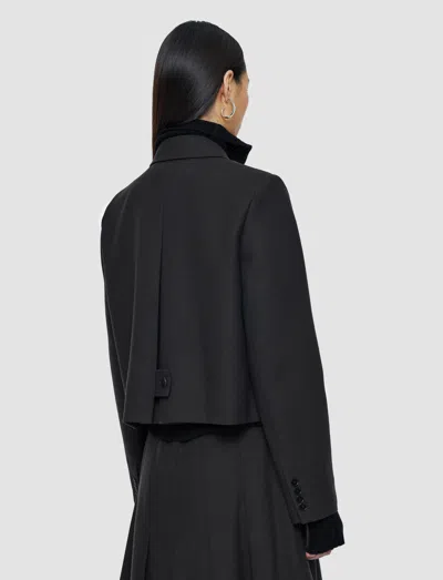 Joseph Elia Flannel Wool Jacket In Black