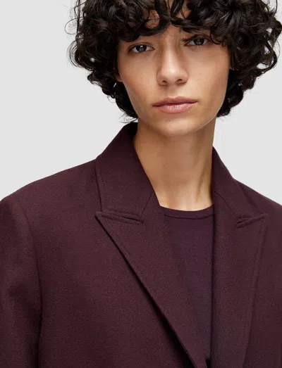 Joseph Elia Flannel Wool Jacket In Purple