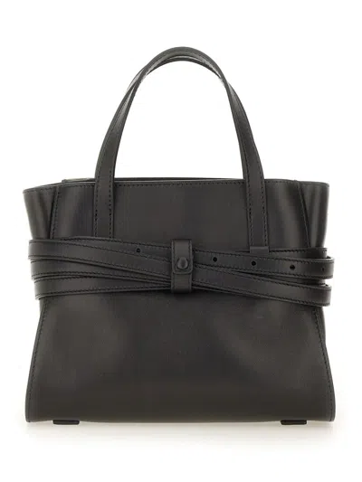 Moschino Tie Me Small Leather Handbag