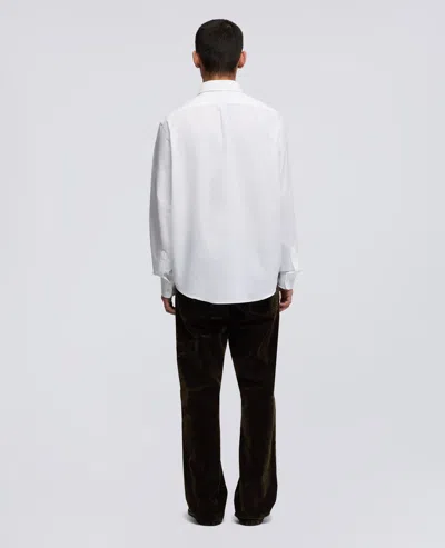 Aspesi Box Cut Cotton Poplin Shirt In White