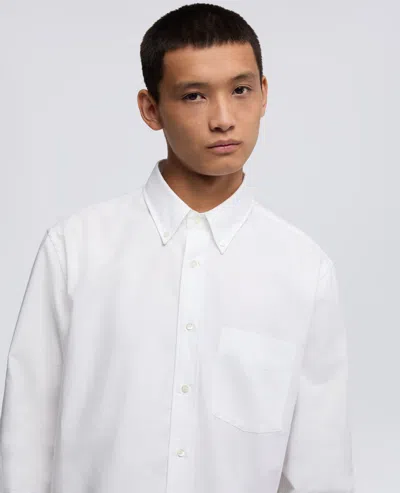 Aspesi Box Cut Cotton Poplin Shirt In White