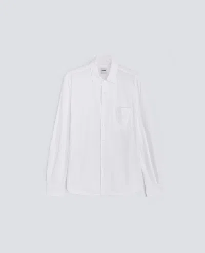 Aspesi Camicia In Jersey Vellutato - Bianco In White