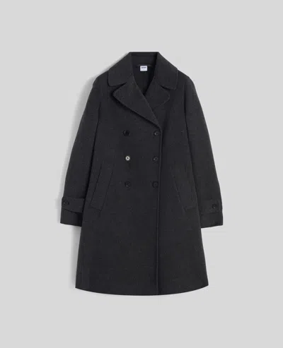 Aspesi Cappotto In Double Di Lana - Antracite In Gray
