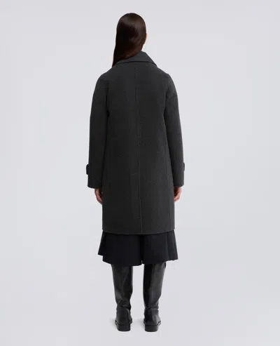 Aspesi Cappotto In Double Di Lana - Antracite In Gray