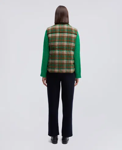 Aspesi Gilet In Lana Shetland - Check Verde