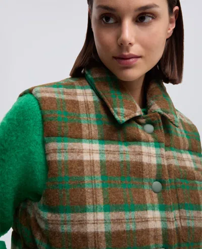 Aspesi Gilet In Lana Shetland - Check Verde