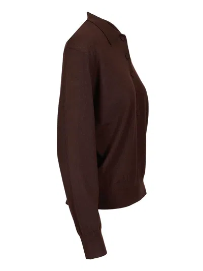 Dries Van Noten 09040-tuno 2700 Knit Polo Knitwear Brown In Brown