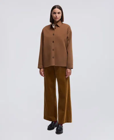 Aspesi Overshirt In Double Di Lana - Cammello In Brown