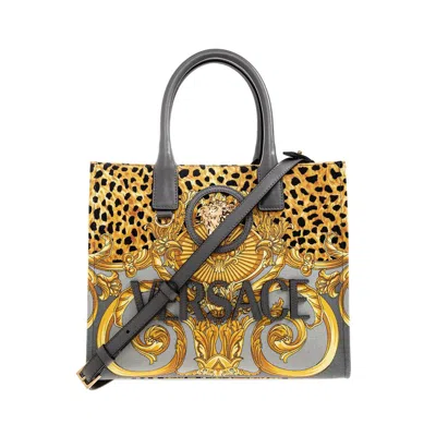 Versace Logo Shoulder Bag In Multi