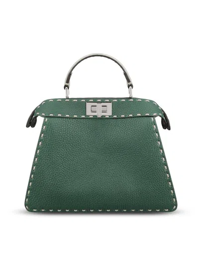 Fendi Small Peekaboo Iseeu Tote Bag In Green
