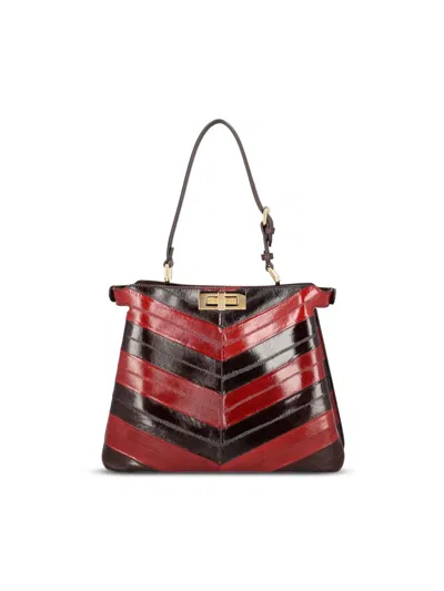 Fendi Medium Peekaboo Soft Shoulder Bag In Blue