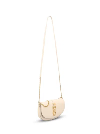 Fendi Graphy Leather Wallet On Chain In Neutral