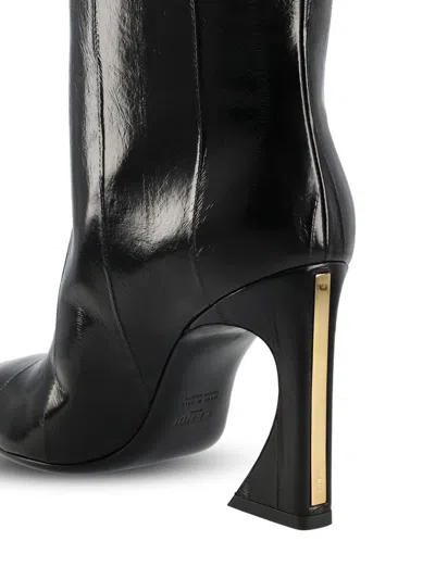 Fendi 95mm Arco Panelled Knee-high Boots In Black