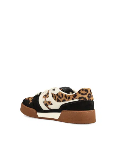Fendi Low-top Platform In Multicolor Cavallino Calfskin And Suede In Multi