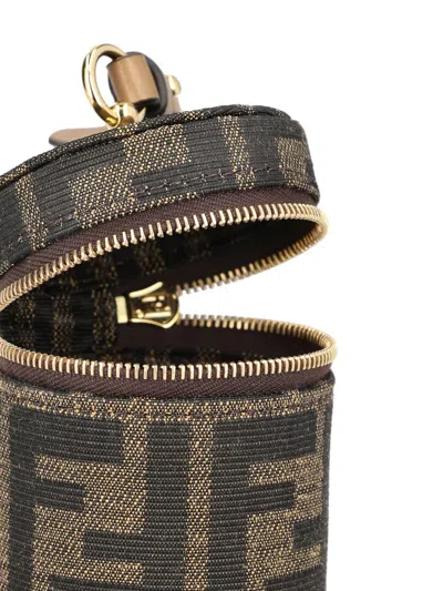 Fendi Women Baguette Coin Purse In Gray