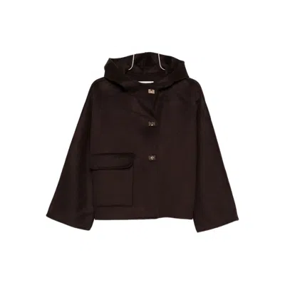 Ba&sh Hooded Patch-pocket Jacket In Brown