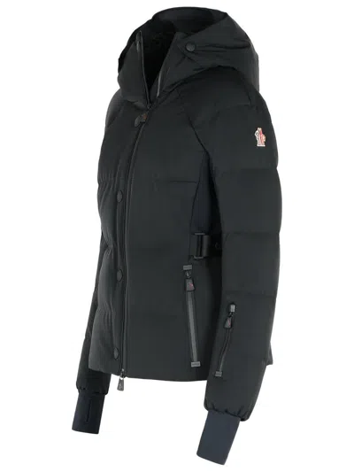 Moncler Grenoble Black Stretch Nylon Guyane Down Jacket In Blue