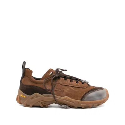 Our Legacy Suede Lace-up Low-top Sneakers In Brown