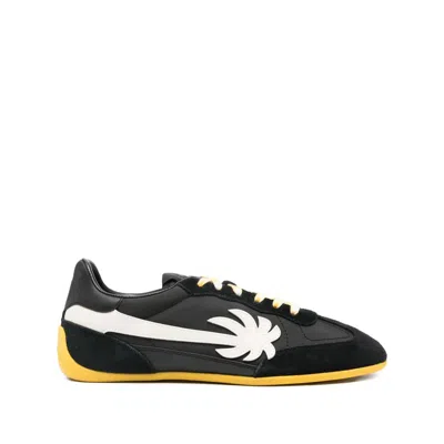 Palm Angels Pa 5 Palm-tree Suede Sneakers In Multi