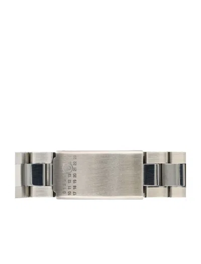 Mm6 Maison Margiela Numeric Plaque Bracelet In Gold