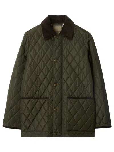 Burberry Tal Quilted Nylon Barn Jacket Clothing In Green