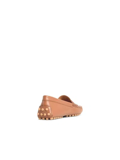 Tod's Brown Leather Loafers In Brown