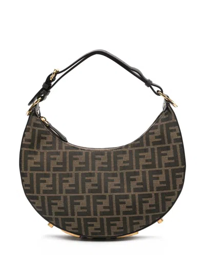 Fendi Women Graphy Handbag In Ff Jacquard Fabric In Multi