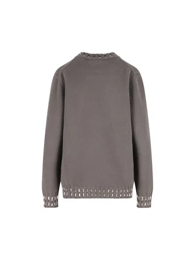Fendi Gray Wool And Cashmere Jumper In Gray
