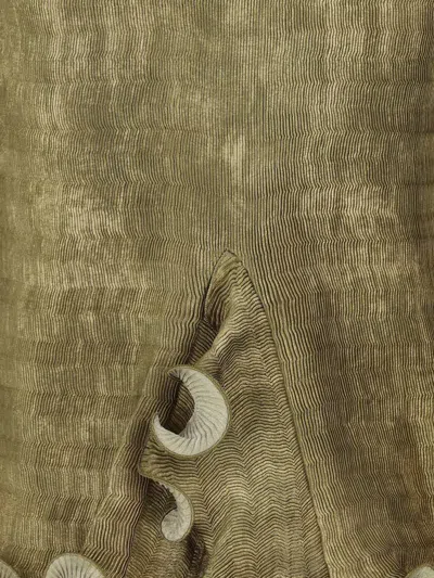 Fendi Ruffled Midi Skirt In Green