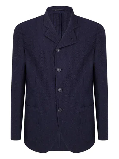 Emporio Armani Split Jacket Clothing In Black